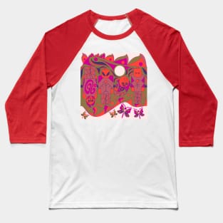 alien in soccer pattern brick Baseball T-Shirt